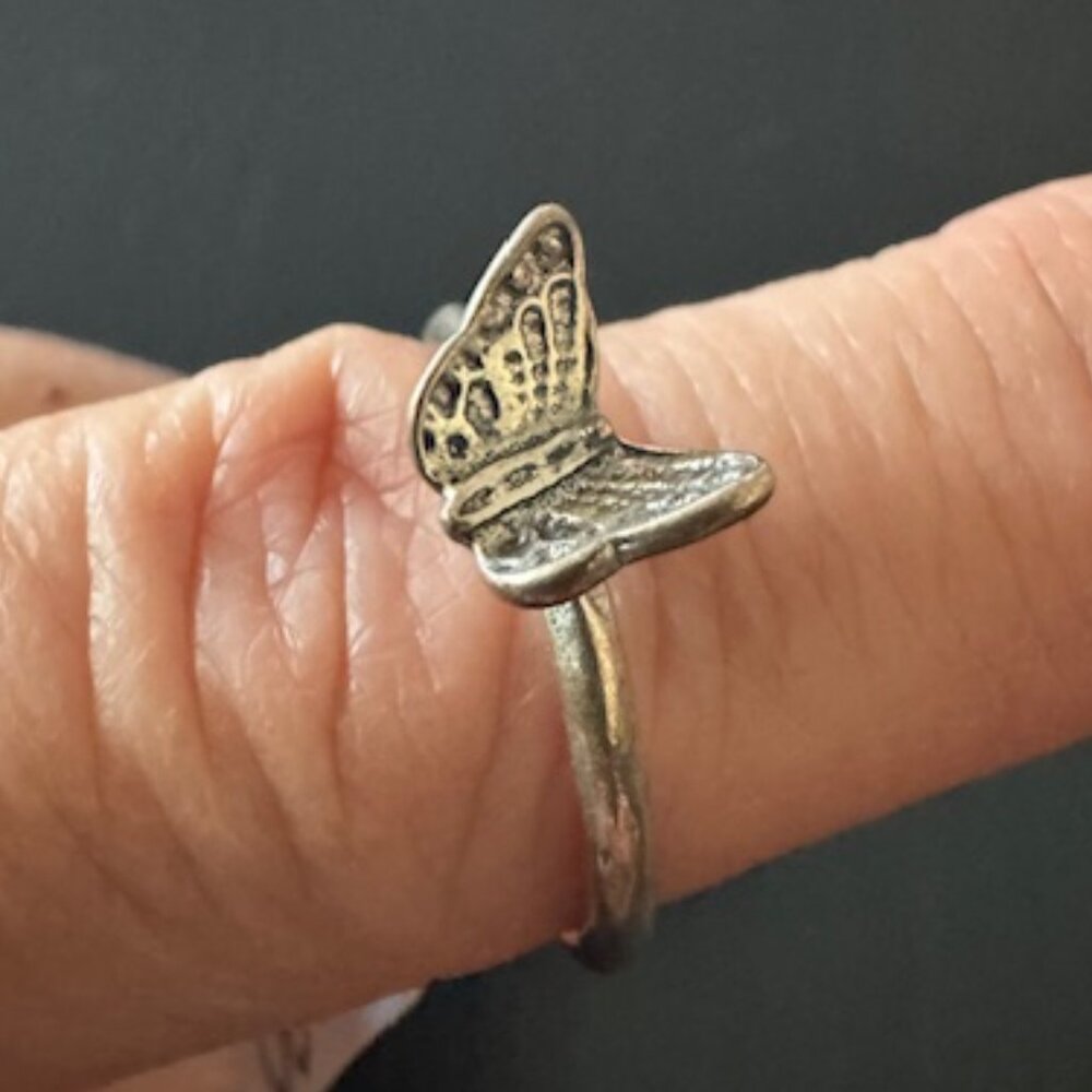 OR PAZ Israel 925 Sterling Silver Butterfly Ring (size 8)